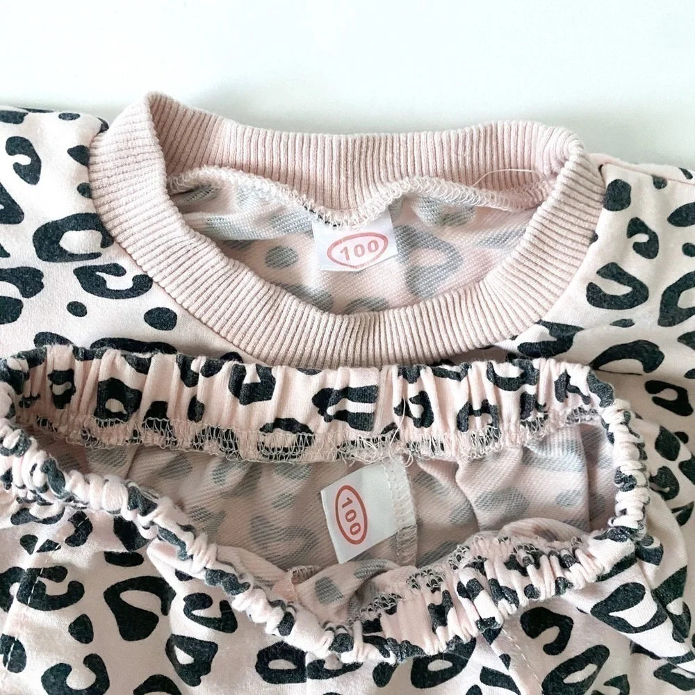 Pink Leopard toddler girl 2 piece outfit size 2T - Picture 4 of 5